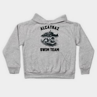 Alcatraz Swim Team | Funny Swim Team Swimming Logo Kids Hoodie